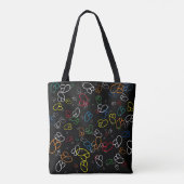 Tote Bag motif créatif des initiales de nom colorées (Dos)