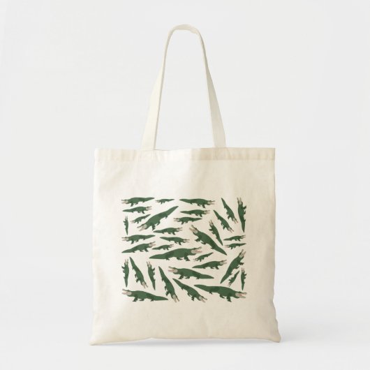 Tote Bag Motif crocodile de l'alligator mignon (Devant)