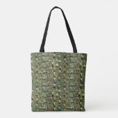 Tote Bag Motif cuir de crocodile vert (Dos)