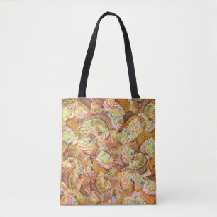 Tote Bag Motif Cute Cupcake, Motif Arrière - plan Cupcake