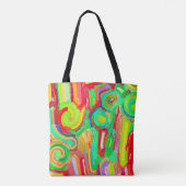Tote Bag Motif d'abstraction coloré (Dos)