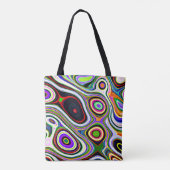 Tote Bag Motif d'abstraction coloré (Dos)