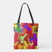 Tote Bag Motif d'abstractions colorées (Dos)