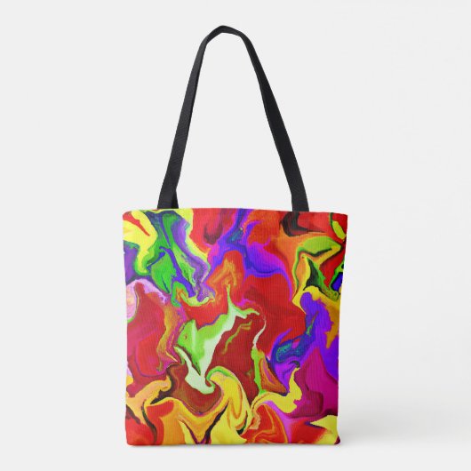 Tote Bag Motif d'abstractions colorées (Dos)