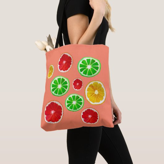 Tote Bag Motif d'agrumes de fruits juteux (De près)