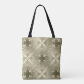 Tote Bag motif damassé fleuri doré sans couture (Dos)