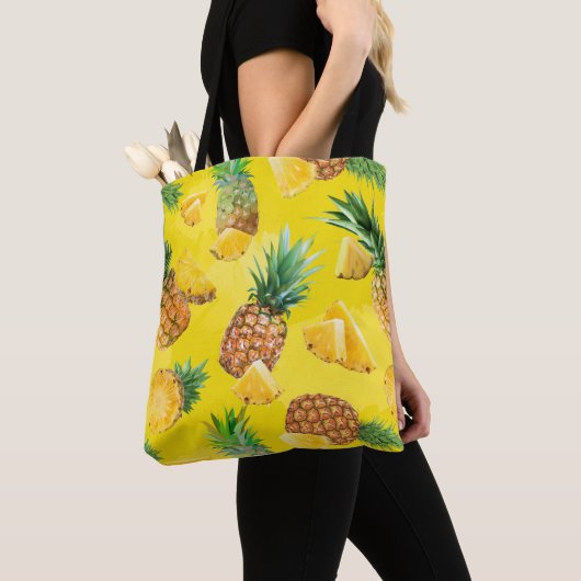 Tote Bag Motif d'ananas 7 (De près)
