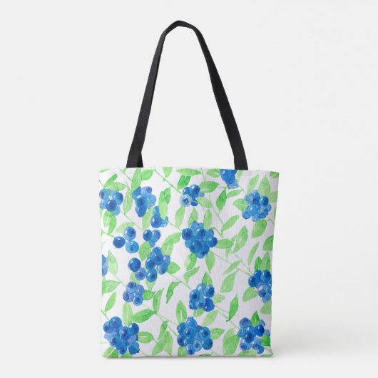 Tote Bag Motif d'aquarelle Bluberries (Dos)