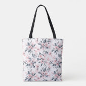 Tote Bag Motif d'aquarelle rose et gris (Dos)