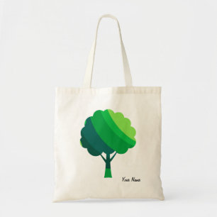 Tote Bag Motif d'arbre vert minime esthétique personnalisé