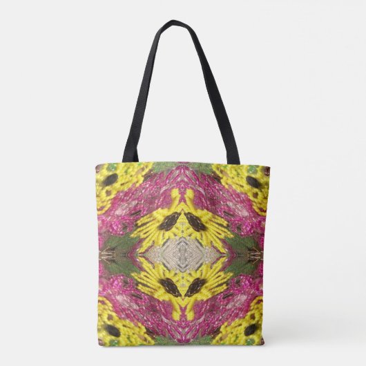 Tote Bag Motif d'arrangement floral de semence Abstrait (Dos)