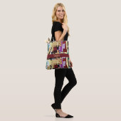 Tote Bag Motif d'art Abstrait coloré (Sur le modèle)