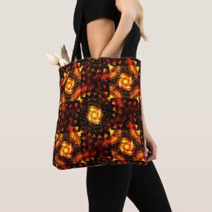 Tote Bag Motif d'art abstrait élégant boho moderne or #506