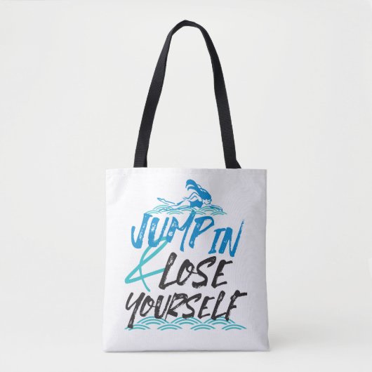 Tote Bag Motif d'art de nager (Devant)