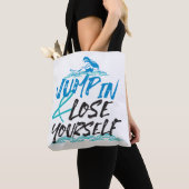 Tote Bag Motif d'art de nager (De près)