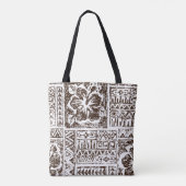 Tote Bag Motif d'art tropical autochtone hawaïen (Dos)