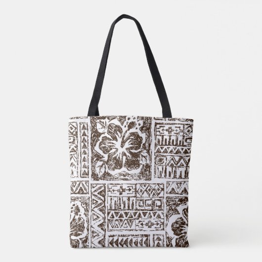 Tote Bag Motif d'art tropical autochtone hawaïen (Dos)