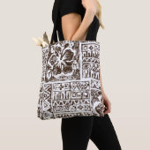 Tote Bag Motif d'art tropical autochtone hawaïen (De près)