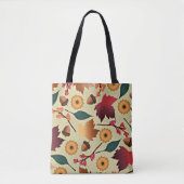 Tote Bag Motif d'automne coloré (Devant)