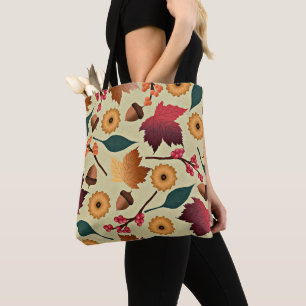 Tote Bag Motif d'automne coloré
