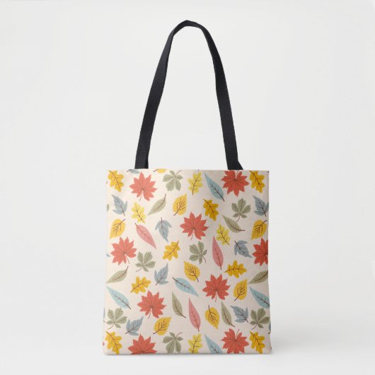 Tote Bag Motif d'automne feuille colorée (Devant)