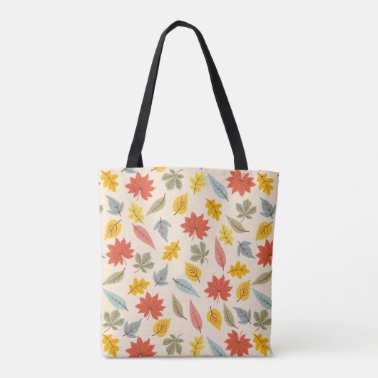 Tote Bag Motif d'automne feuille colorée (Dos)
