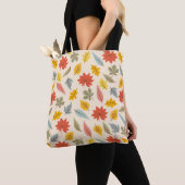 Tote Bag Motif d'automne feuille colorée (De près)