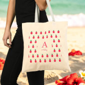 Tote Bag Motif de ananas blanc rose Mignon