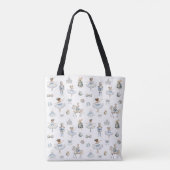 Tote Bag Motif de ballet de craquelette d'aquarelle (Dos)