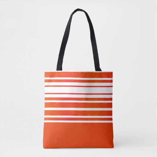 Tote Bag Motif de bande orange (Devant)