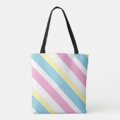 Tote Bag Motif de bandes de couleurs cool (Dos)