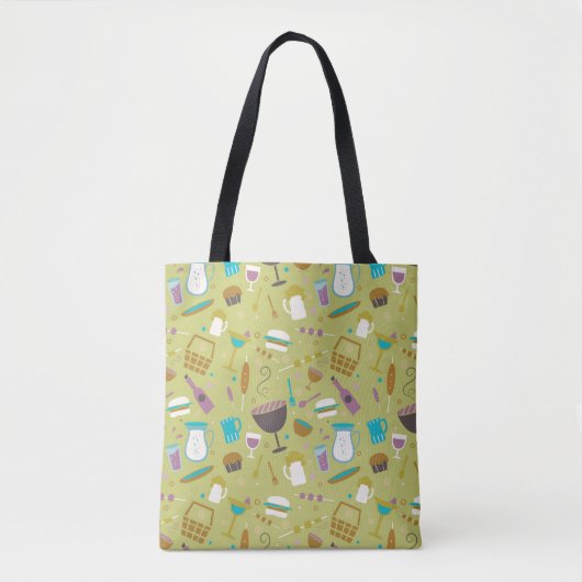 Tote Bag Motif de barbecue (Devant)