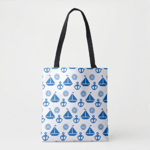 Tote Bag Motif de bateau à voile de bande dessinée