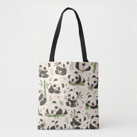 Tote Bag Motif de bébé panda mignon | (Devant)