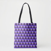 Tote Bag Motif de bloc de cube violet abstrait (Devant)