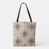 Tote Bag Motif de boussole de navigation (Dos)