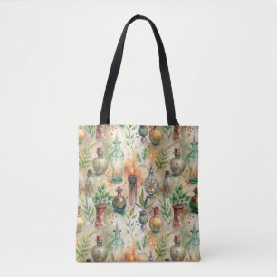 Tote Bag Motif de bouteilles appothécaires vintages (5)