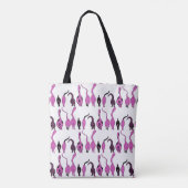 Tote Bag Motif de boutons de chats violets (Dos)