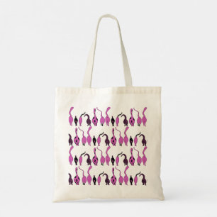 Tote Bag Motif de boutons de chats violets