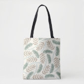 Tote Bag Motif de branches persistantes de pin et de cèdre (Devant)