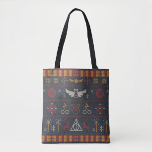 Tote Bag Motif de broderie au point de croix sur le thème H