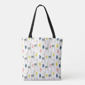 Tote Bag Motif de cactus et de lamas (Dos)