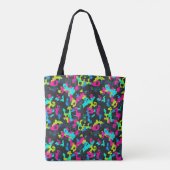 Tote Bag Motif de camouflage néon (Dos)