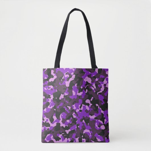 Tote Bag Motif de camouflage violet (Devant)