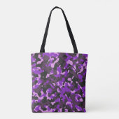 Tote Bag Motif de camouflage violet (Dos)