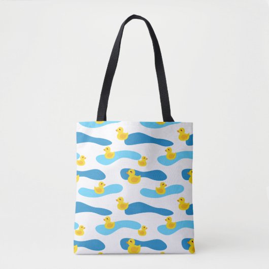 Tote Bag Motif de canard en caoutchouc jaune (Devant)