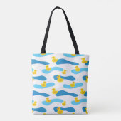 Tote Bag Motif de canard en caoutchouc jaune (Dos)