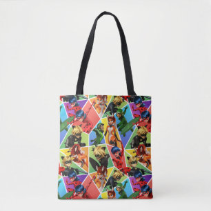 Tote Bag Motif de caractères couleur miquille