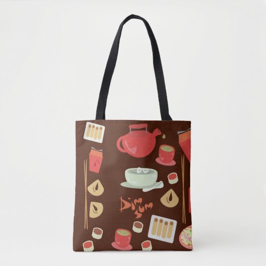 Tote Bag Motif de caricature pour aliments mignons et migno (Devant)