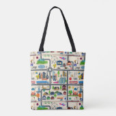 Tote Bag Motif de carte de ville (Dos)